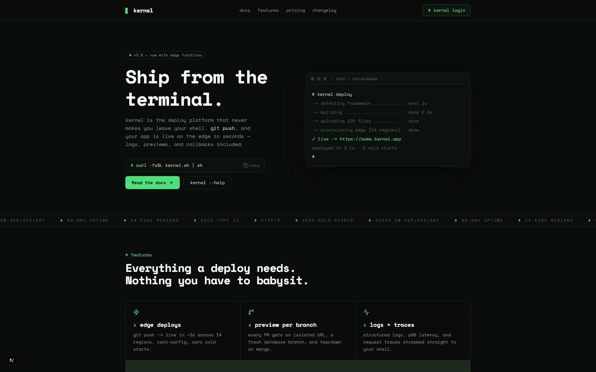 Developer platform example
